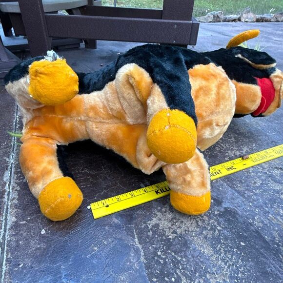 Vintage stuffed animal bull with ring in nose black 1950s old toys collector far - Picture 7 of 10